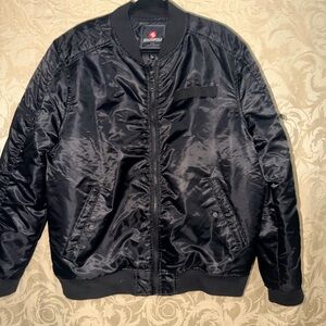 South Pole Men's Black Bomber Jacket